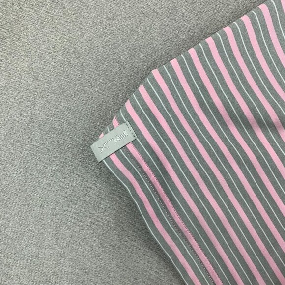 Ralph Lauren RLX Mens Shirt XL Pink Gray Striped Polo Golf Stretch Performance - Picture 4 of 8